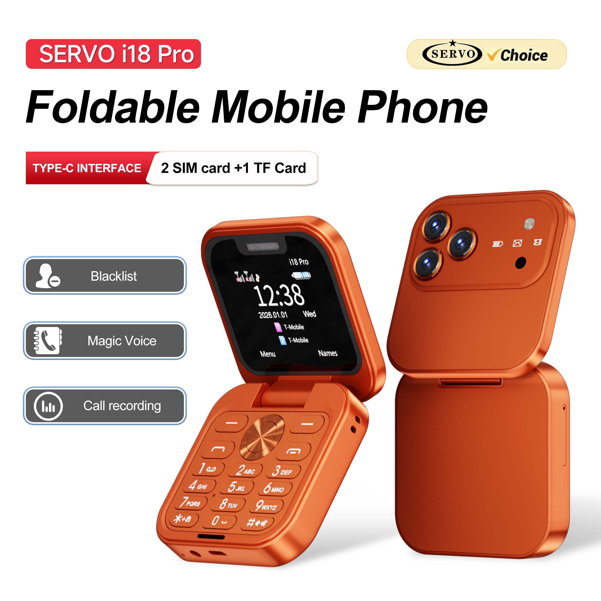 Servo Pan Tilt - SERVO I18 PRO Teléfono Móvil Plegable