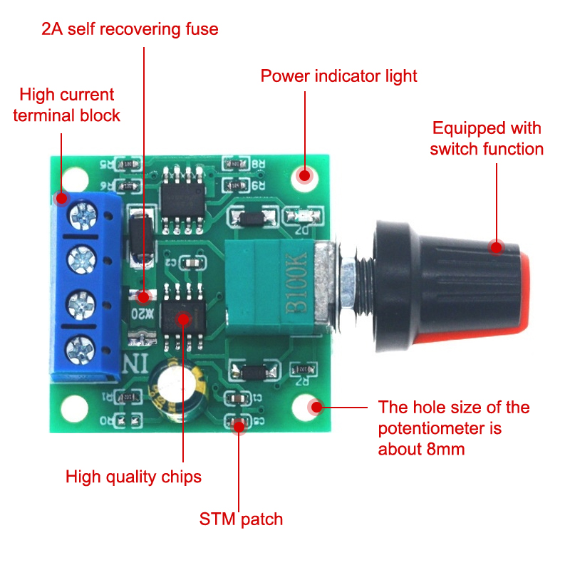 Controlador de Velocidad de Mo - Dc Motor 12V reseña y precio