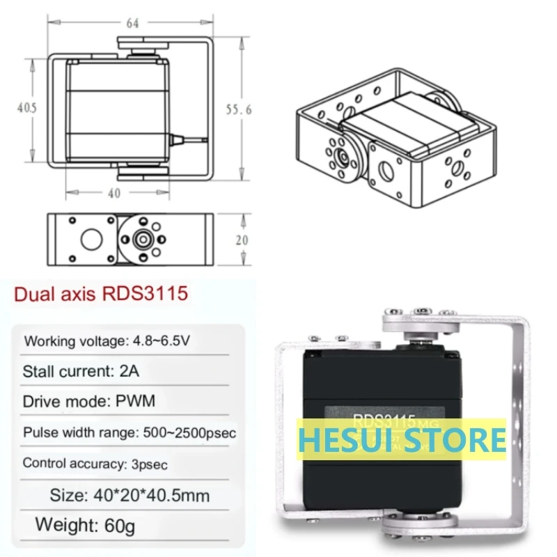 RDS3115 Servo Digital de engra - Servo Pan Tilt reseña y precio