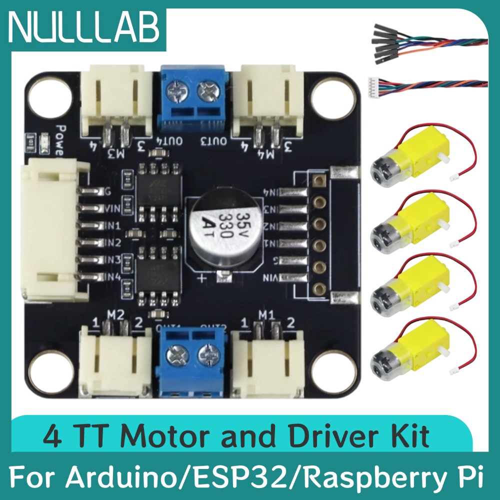 Kit de 4 Motores TT y Controla - Motor Driver L298N reseña y precio