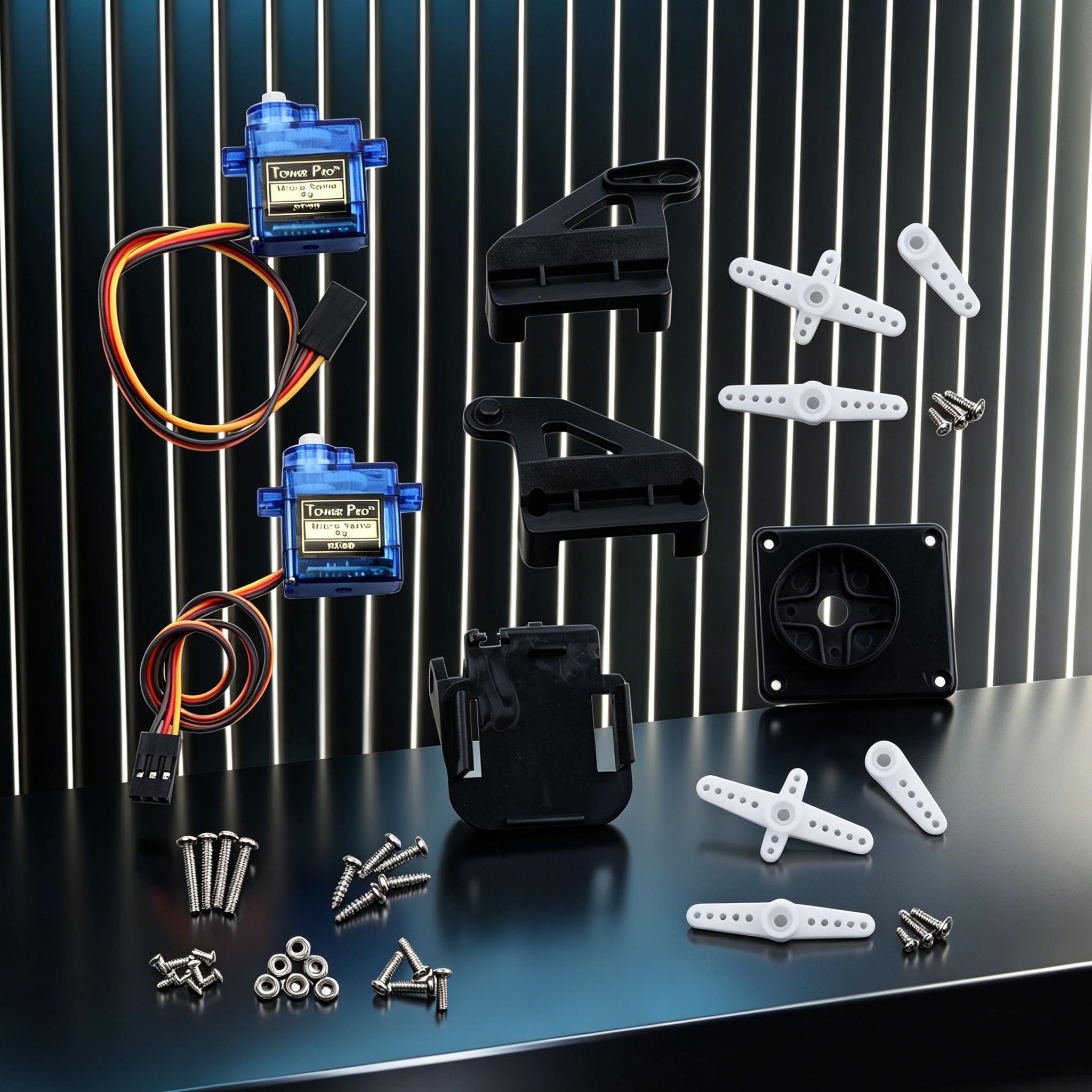 Servo soporte de cardán de 2 e - Servo Pan Tilt reseña y precio