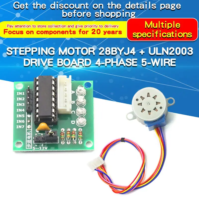 1 Uds 28BYJ4 Motor paso a paso - Uln2003 Driver reseña y precio