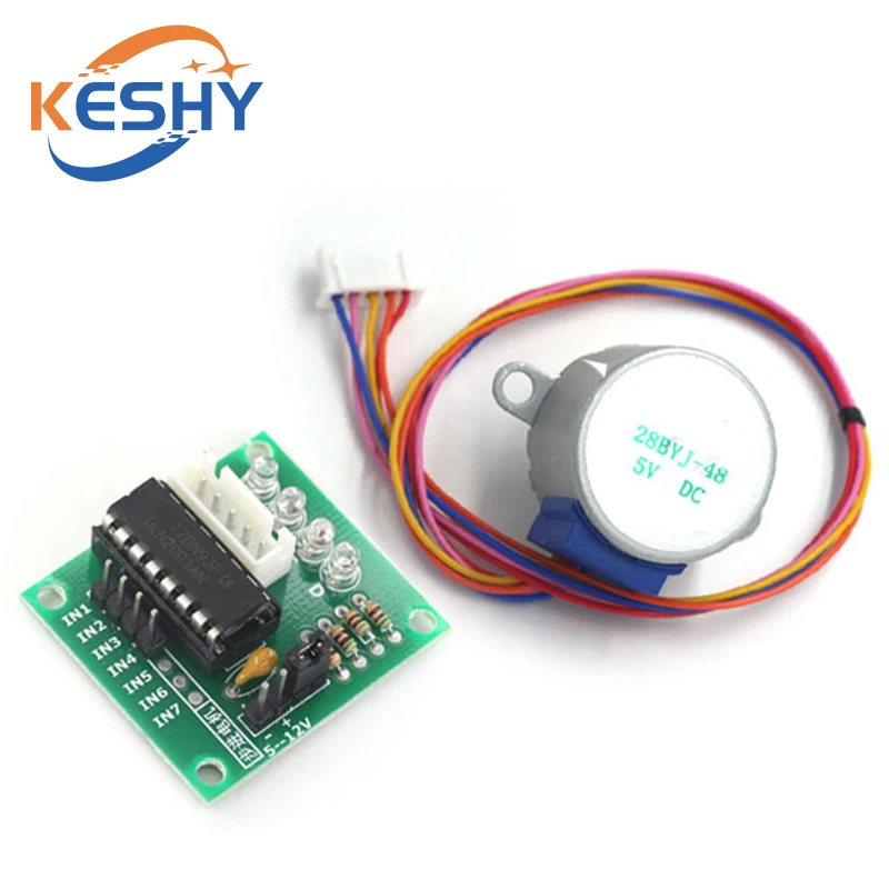 5V 4 fases 28BYJ-48 DC engrana - Uln2003 Driver reseña y precio