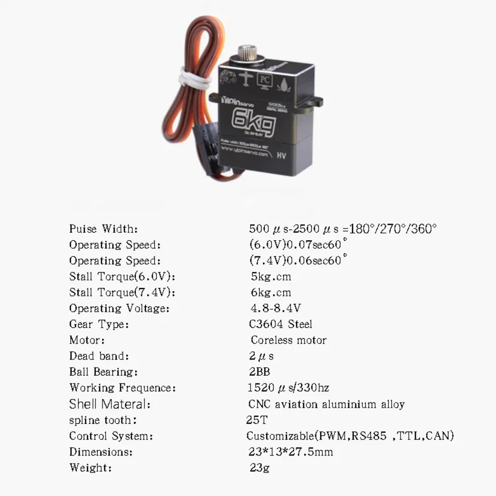 Microservo Digital GX sin Núcl - Micro Servo reseña y precio